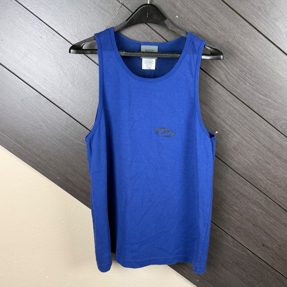 Speedo Vintage 90s Tank Top XL Royal Blue Athletic Sportswear Made In USA
